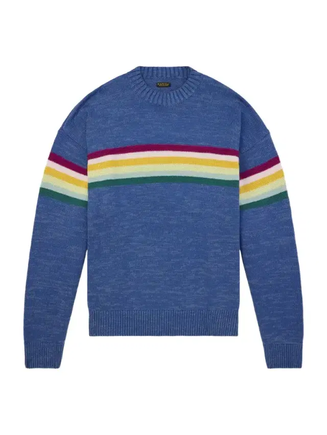 KAPITAL Peckish Rainbow Striped Cotton and Wool-Blend Sweater - Men