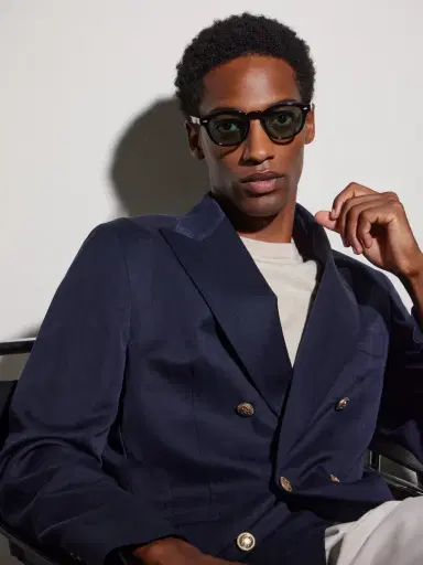 Oliver Peoples Sheldrake-F Round-Frame Acetate Sunglasses - Men | Thumbnail 2