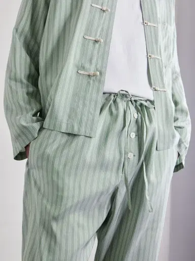 BODE ylvan traight-Leg triped ilk-atin Trousers - Men | Thumbnail 5 BODE ylvan traight-Leg triped ilk-atin Trousers - Men | Thumbnail 5