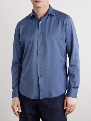 Canali Cotton and Lyocell-Blend Shirt - Men | Thumbnail 3