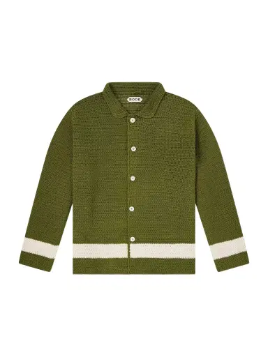 BODE Marsh Striped Crocheted Cotton Shirt - Men | Thumbnail 1 BODE Marsh Striped Crocheted Cotton Shirt - Men | Thumbnail 1
