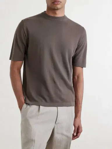 De Petrillo Knitted Cotton T-Shirt - Men | Thumbnail 3 De Petrillo Knitted Cotton T-Shirt - Men | Thumbnail 3