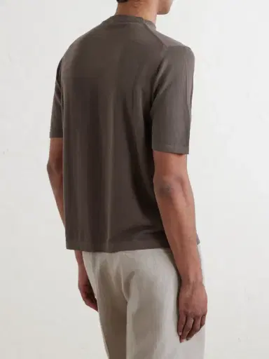 De Petrillo Knitted Cotton T-Shirt - Men | Thumbnail 4 De Petrillo Knitted Cotton T-Shirt - Men | Thumbnail 4
