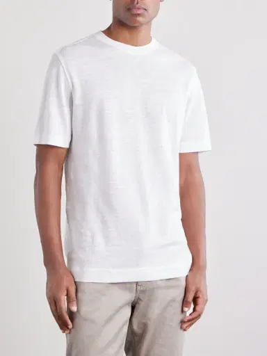 Zegna Oasi Knitted Linen T-Shirt - Men | Thumbnail 3