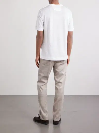Zegna Oasi Knitted Linen T-Shirt - Men | Thumbnail 4
