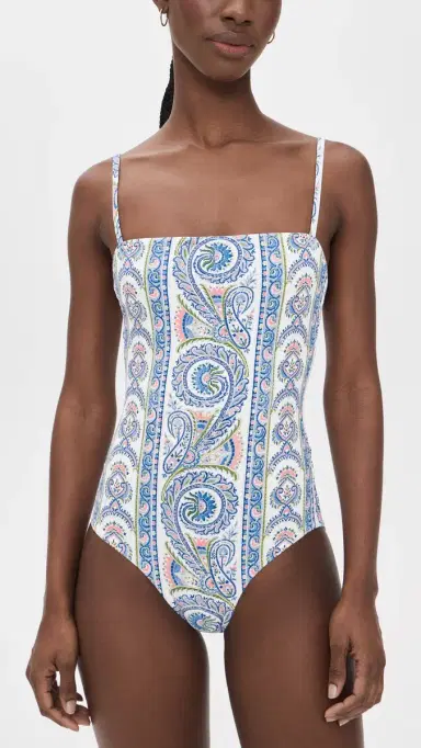 Hill House Home The Giana One Piece Corsica Paisley Blue XL | Thumbnail 2
