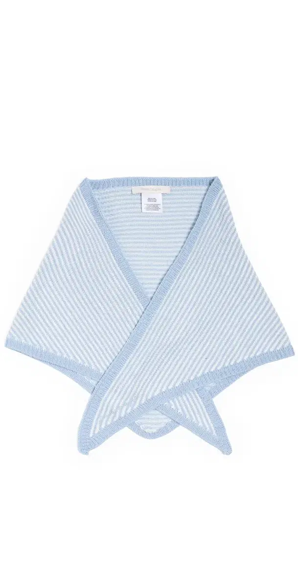 Favorite Daughter The Stripe Knitted Triangle Scarf Blue/ White Stripe One Size