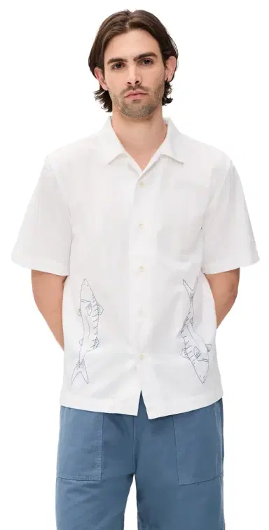 Service Works Mackerel Shirt Off-White | Thumbnail 1 Service Works Mackerel Shirt Off-White | Thumbnail 1
