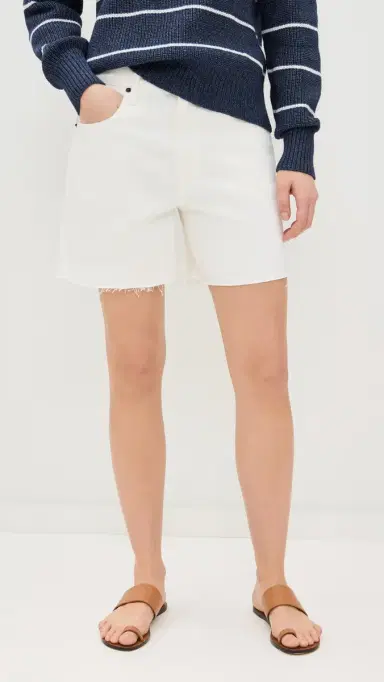 SLVRLAKE Sienna Cut Off Shorts White | Thumbnail 2
