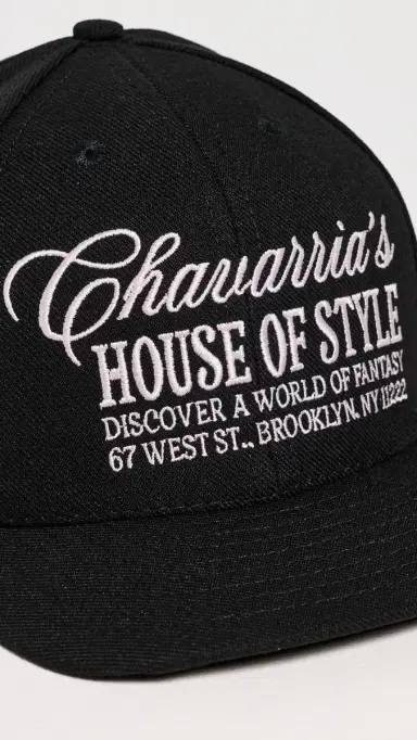 Willy Chavarria Chavarria House of Style Cap Black One Size | Thumbnail 4 Willy Chavarria Chavarria House of Style Cap Black One Size | Thumbnail 4