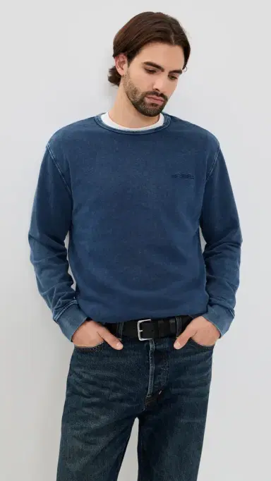 Fair Harbor The Saltaire Crew Neck Sweatshirt Navy | Thumbnail 2