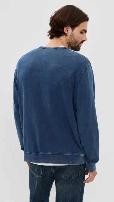 Fair Harbor The Saltaire Crew Neck Sweatshirt Navy | Thumbnail 3