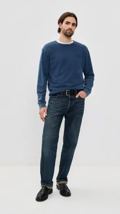Fair Harbor The Saltaire Crew Neck Sweatshirt Navy | Thumbnail 5