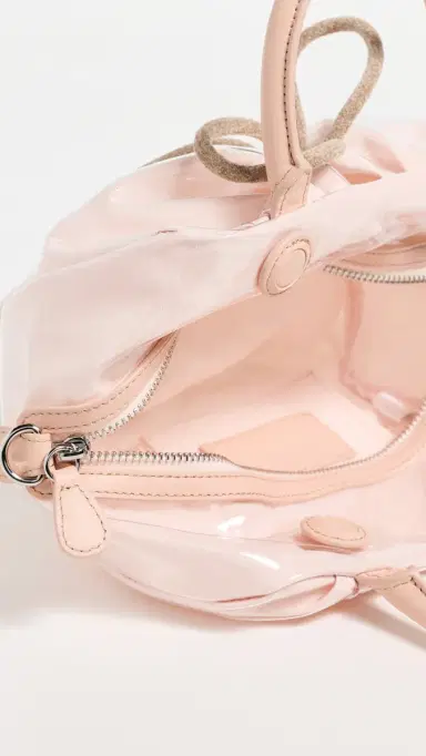 Simone Rocha Mini Gathered Top Handle Bag Clear/Taupe One Size | Thumbnail 6
