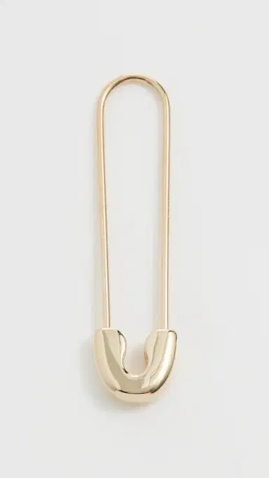 Zoë Chicco 14k Gold Safety Pin Single Earring Yellow Gold One Size | Thumbnail 2