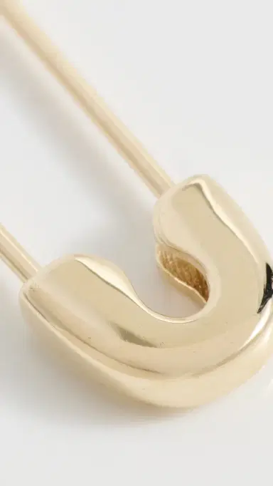 Zoë Chicco 14k Gold Safety Pin Single Earring Yellow Gold One Size | Thumbnail 5