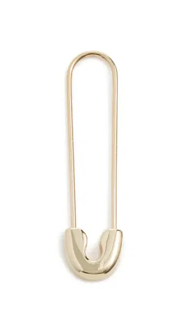 Zoë Chicco 14k Gold Safety Pin Single Earring Yellow Gold One Size | Thumbnail 6