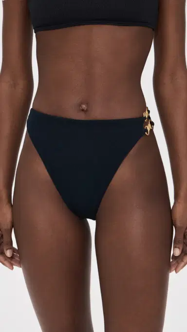 ViX Paula Hermanny Nell Cheeky Bikini Bottoms Black | Thumbnail 2