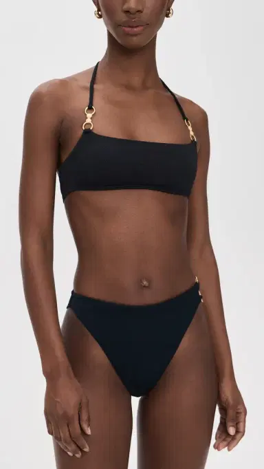 ViX Paula Hermanny Nell Cheeky Bikini Bottoms Black | Thumbnail 4