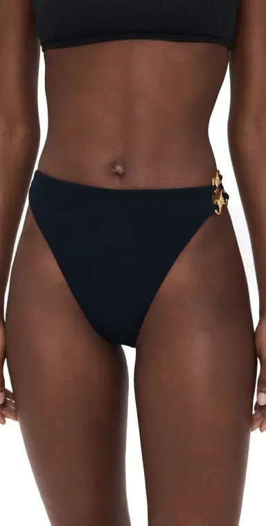 ViX Paula Hermanny Nell Cheeky Bikini Bottoms Black | Thumbnail 1