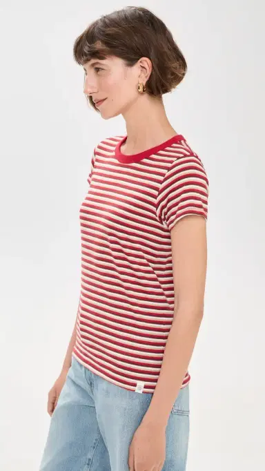 rag & bone The Slub Striped Tee Rdbgm S | Thumbnail 4 rag & bone The Slub Striped Tee Rdbgm S | Thumbnail 4