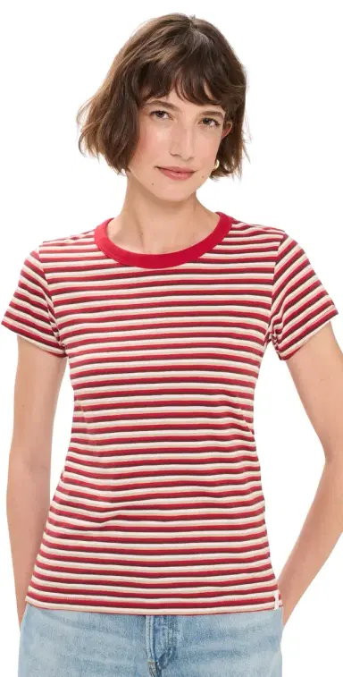 rag & bone The Slub Striped Tee Rdbgm | Thumbnail 1
