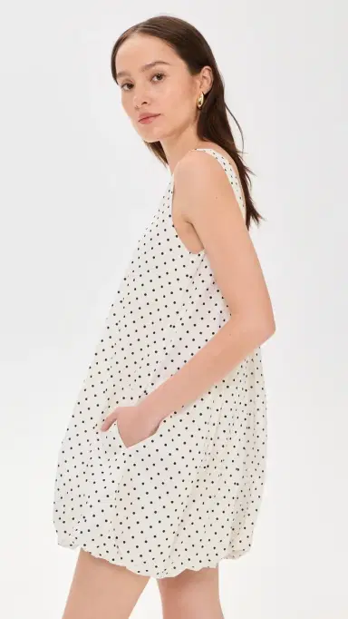Maude Club Damson Dress White Black Dots M | Thumbnail 4 Maude Club Damson Dress White Black Dots M | Thumbnail 4