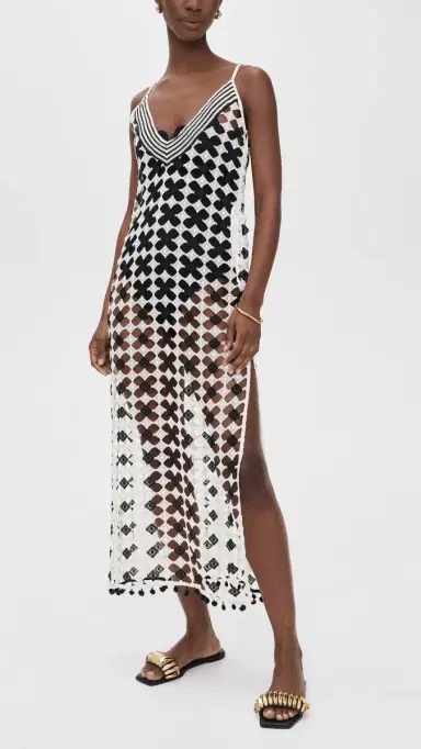 Ramy Brook Cleo Dress Black/andstone Crochet | Thumbnail 2