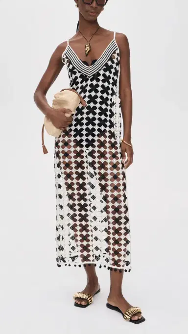Ramy Brook Cleo Dress Black/andstone Crochet | Thumbnail 5
