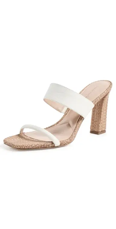 Favorite Daughter Gabi Sandals White/Dk Natural 6 | Thumbnail 1 Favorite Daughter Gabi Sandals White/Dk Natural 6 | Thumbnail 1