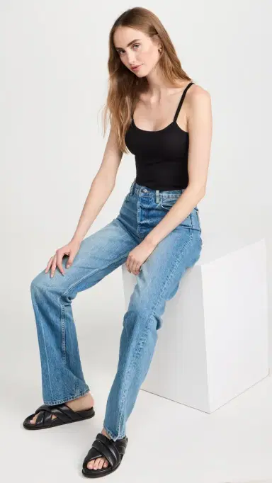 COTTON CITIZEN Verona Spaghetti Tank Jet Black | Thumbnail 5