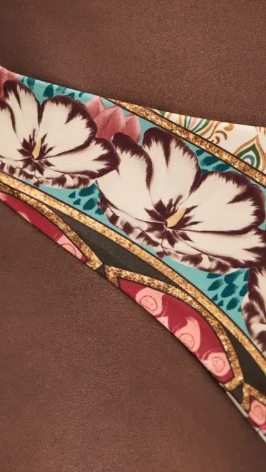 Agua Bendita Ilu Plume Reversible Full Coverage Bikini Bottoms Multicolor XS | Thumbnail 6