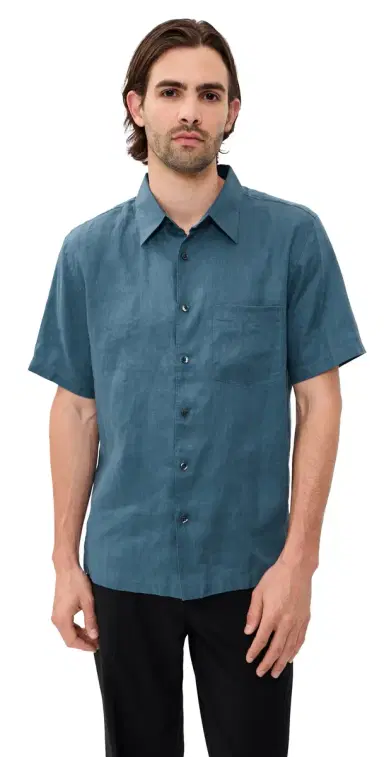 Theory Irving Relaxed Linen Shirt Bering M | Thumbnail 1