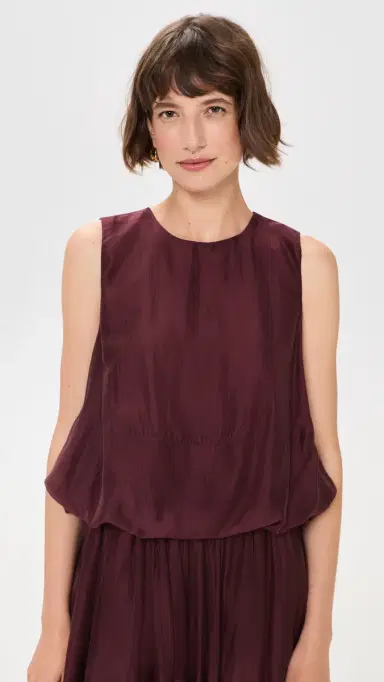 MEIMEIJ Sleeveless Balloon Top Sangria | Thumbnail 2 MEIMEIJ Sleeveless Balloon Top Sangria | Thumbnail 2