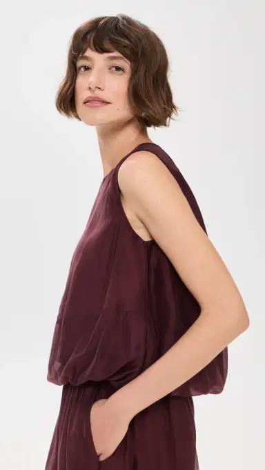 MEIMEIJ Sleeveless Balloon Top Sangria | Thumbnail 4 MEIMEIJ Sleeveless Balloon Top Sangria | Thumbnail 4