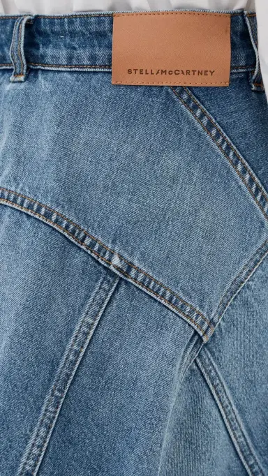 Stella McCartney Relaxed Curve Deconstructed Jeans Mid Blue | Thumbnail 6
