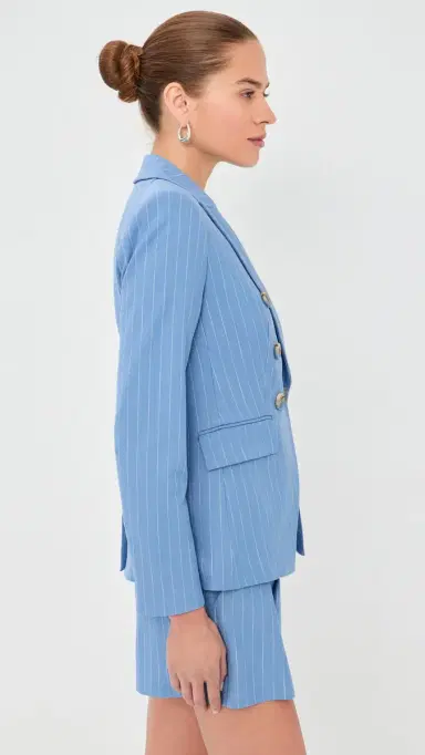 Veronica Beard Miller Dickey Jacket Blue Jay/Dove 0 | Thumbnail 4 Veronica Beard Miller Dickey Jacket Blue Jay/Dove 0 | Thumbnail 4