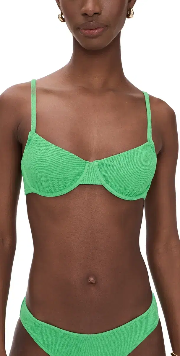 The Eva Bikini Top Turtle Green