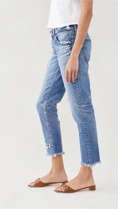 Moussy Vintage Keller Tapered Blue Jeans | Thumbnail 4 Moussy Vintage Keller Tapered Blue Jeans | Thumbnail 4