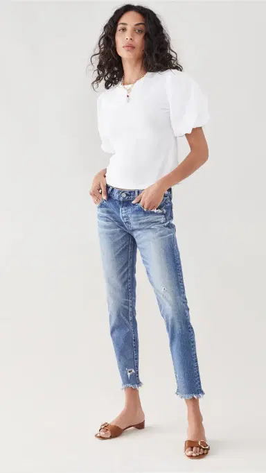 Moussy Vintage Keller Tapered Blue Jeans | Thumbnail 5 Moussy Vintage Keller Tapered Blue Jeans | Thumbnail 5