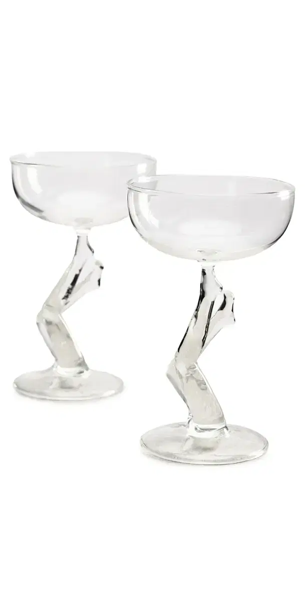 FAZEEK Tiptoe Coupes Set of 2 Clear One Size