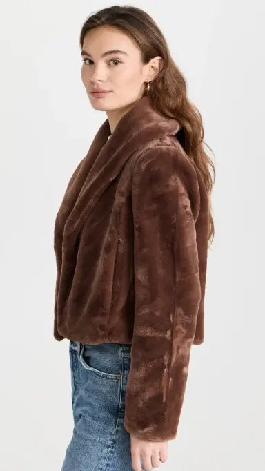 BLANKNYC Espresso Faux Fur Martini Jacket Espresso Martini | Thumbnail 4 BLANKNYC Espresso Faux Fur Martini Jacket Espresso Martini | Thumbnail 4