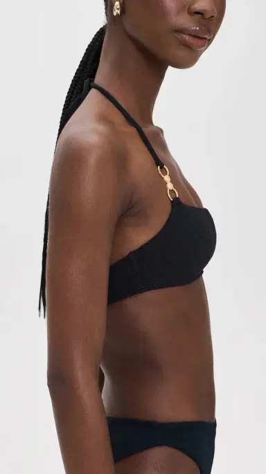 ViX Paula Hermanny Nell Lilian Bikini Top Black | Thumbnail 4