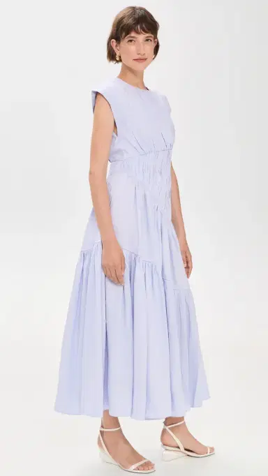 Aje Ecliptica Midi Dress French Blue | Thumbnail 4 Aje Ecliptica Midi Dress French Blue | Thumbnail 4