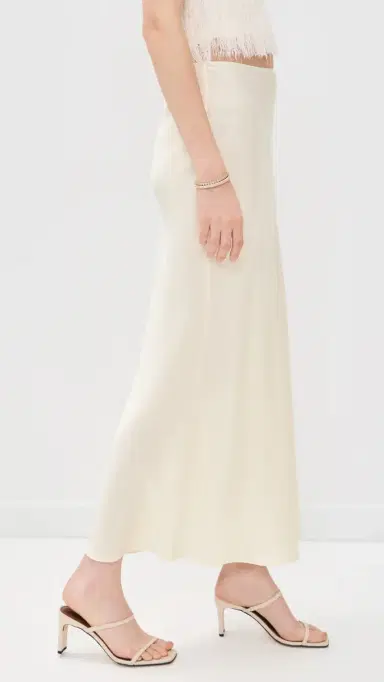 Bec & Bridge Silk Bias Maxi Skirt Cream | Thumbnail 4