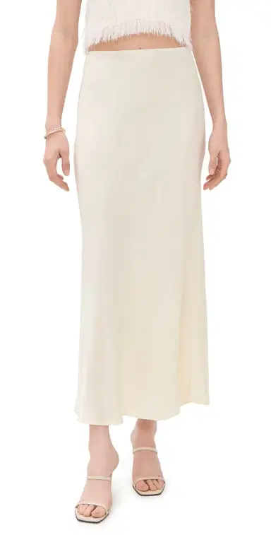 Bec & Bridge Silk Bias Maxi Skirt Cream | Thumbnail 1