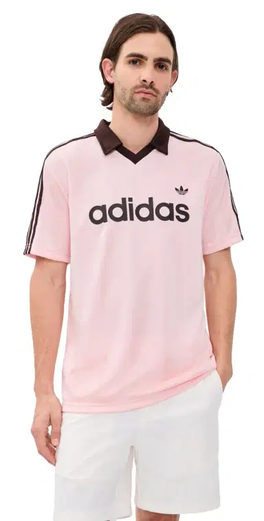 adidas Archive Collar Engineered Jersey andy Pink | Thumbnail 1 adidas Archive Collar Engineered Jersey andy Pink | Thumbnail 1