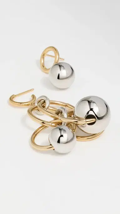 Isabel Marant Elina Earrings Dore/Silver One Size | Thumbnail 5