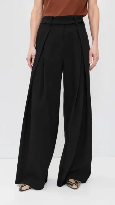 Favorite Daughter Pleats For Days Petite Pants Black 6 | Thumbnail 2