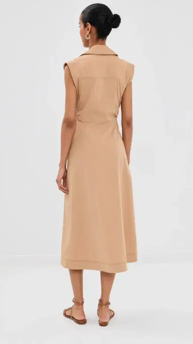 Veronica Beard Orla Dress Khaki 4 | Thumbnail 3